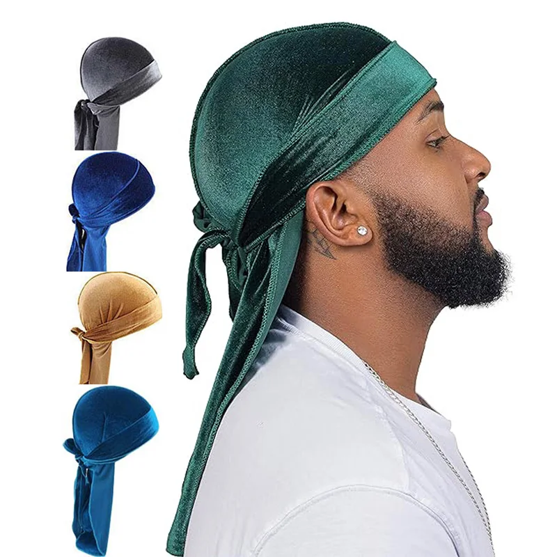 kkjoy Unisex Velvet Durags Ban - Street Fashion Hats ulasan dan harga