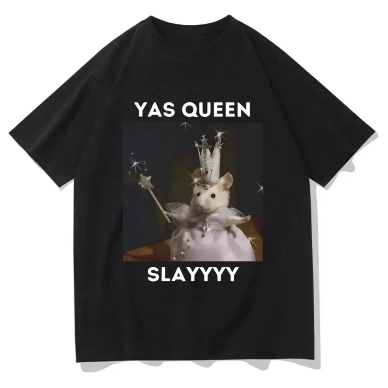 Sad Hamster T-shirt Funny Yas  - Queen Street Fashion ulasan dan harga