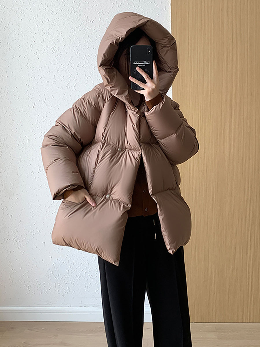 Winter Women's Hooded Down Jac - Korean Street Fashion Female ulasan dan harga