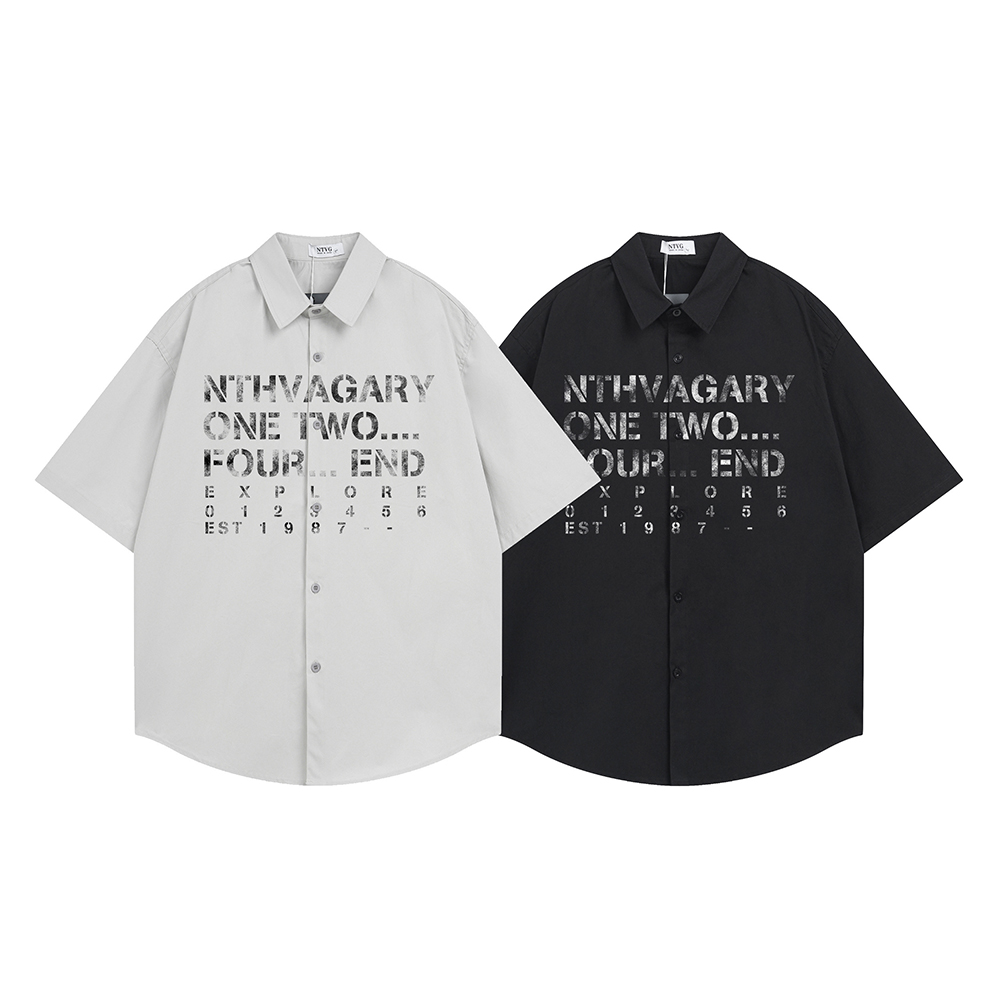 Fashion Letter Print Shirt Sho - Street Fashion Reviews ulasan dan harga