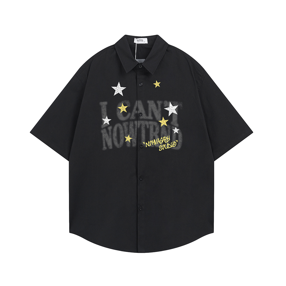 Funny Print Fashion Shirt Shor - Street Fashion Reviews ulasan dan harga