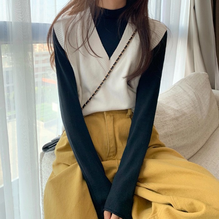 Fall Winter Sweater Vest Women - Korean Street Fashion Female ulasan dan harga