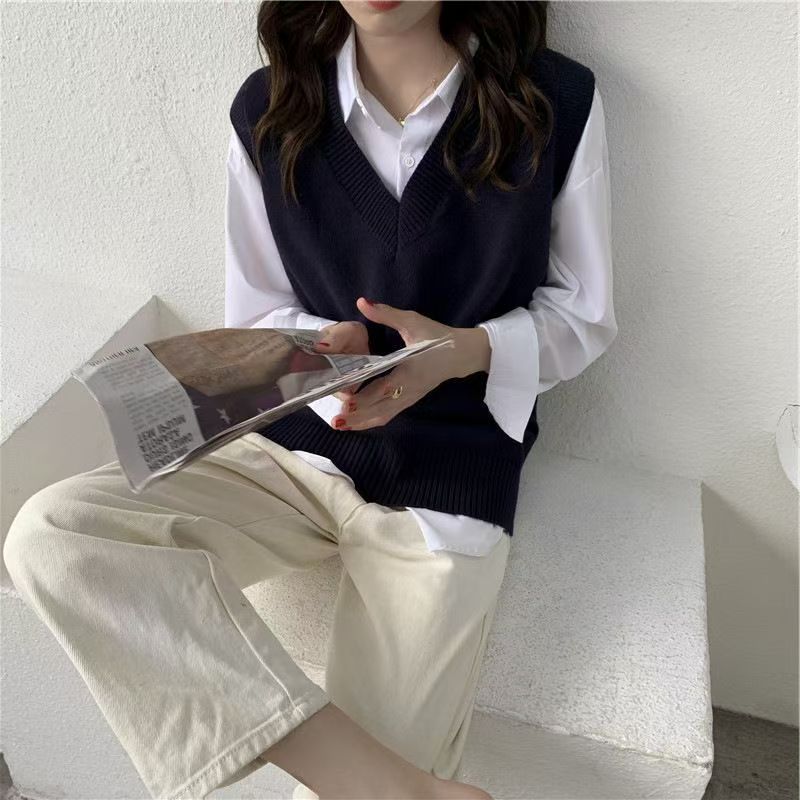 Fall Winter Sweater Vest Women - Korean Street Fashion Female ulasan dan harga