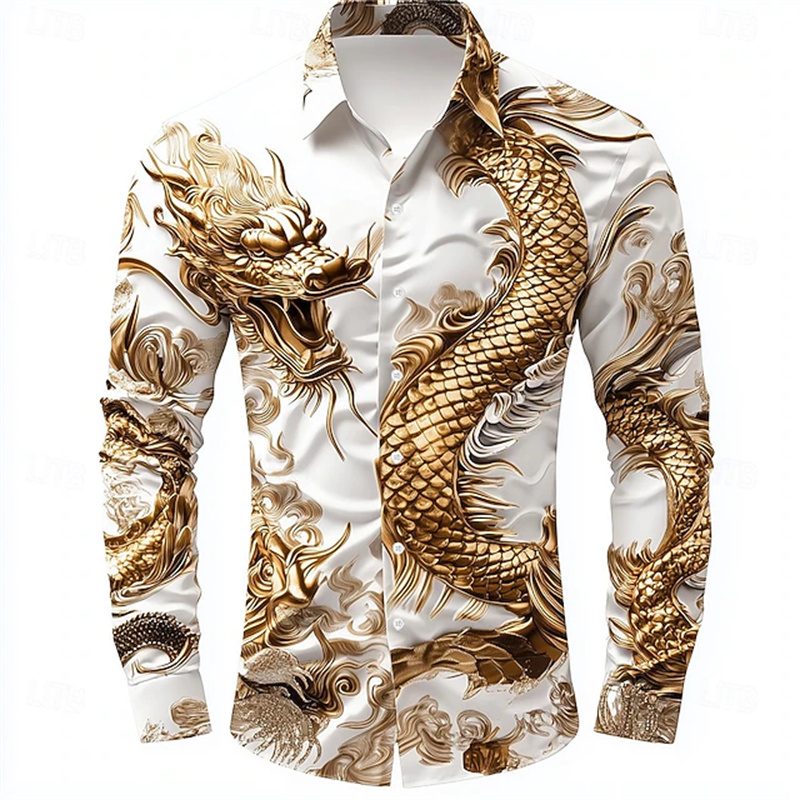Men's Shirt Long Sleeve Shirt  - Street Fashion In Chinese ulasan dan harga