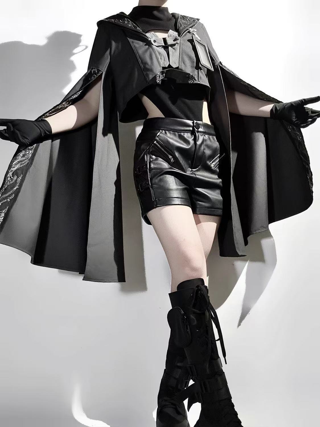 Dark Black Gothic Costume Wome - Street Fashion In Chinese ulasan dan harga