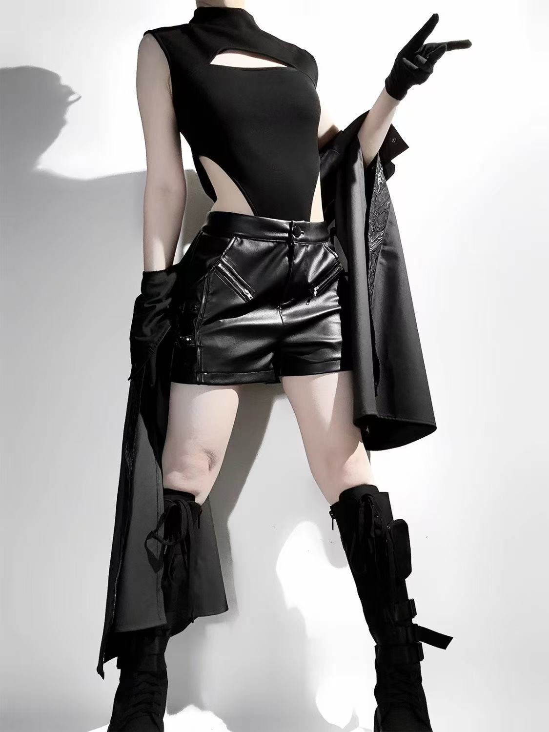 Dark Black Gothic Costume Wome - Street Fashion In Chinese ulasan dan harga