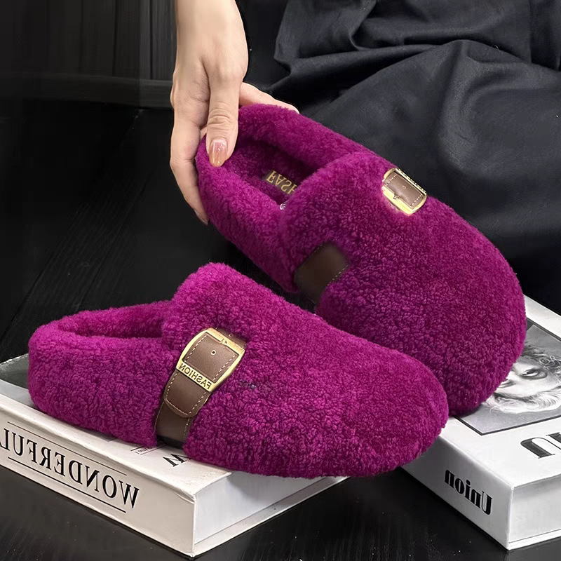 Fashion Lamb Wool Plush Slippe - Street Fashion Clothes ulasan dan harga