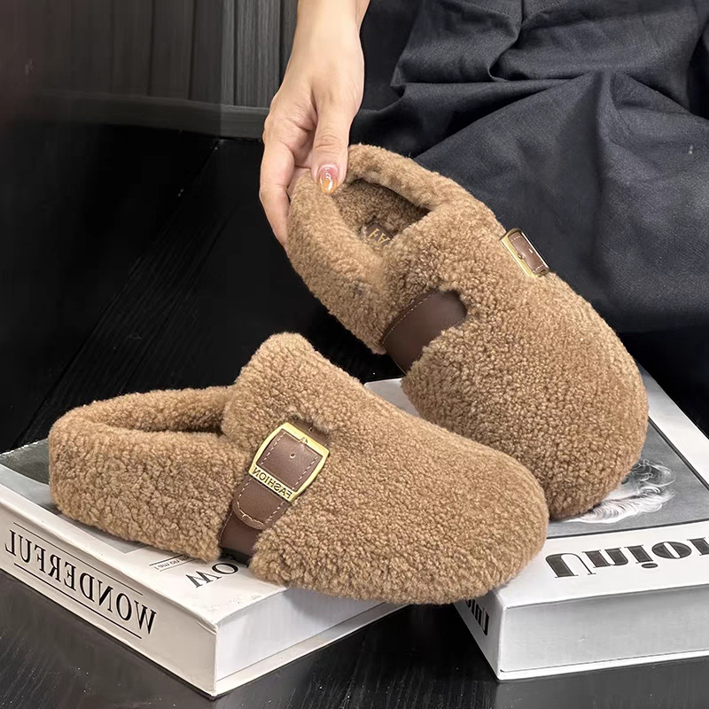 Fashion Lamb Wool Plush Slippe - Street Fashion Clothes ulasan dan harga