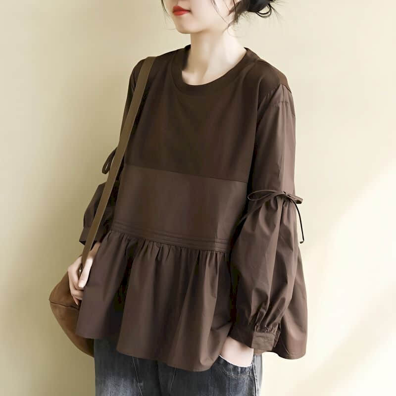 Solid T-shirts for Women Overs - Longline Tee Oversized ulasan dan harga