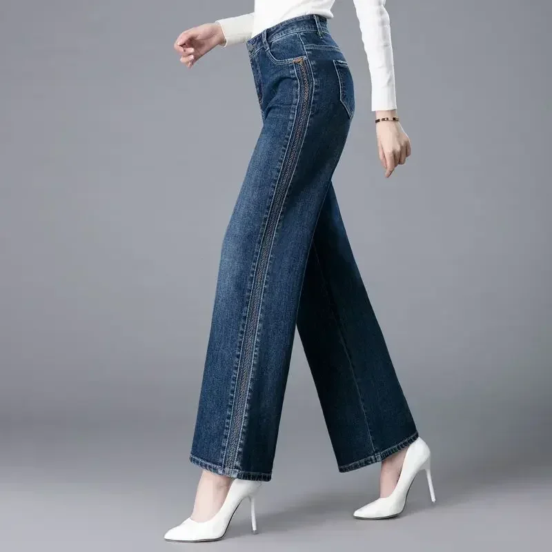 High Waist Stretch Straight Je - Street Fashion Reviews ulasan dan harga
