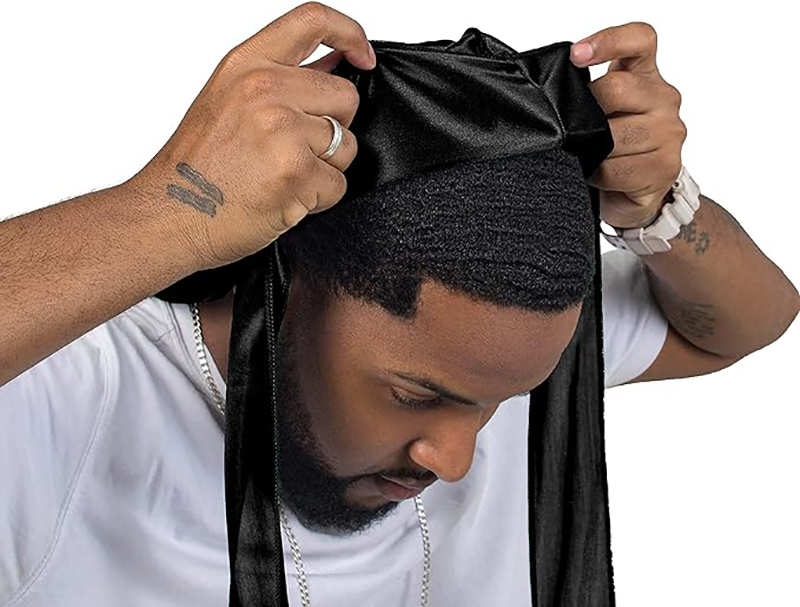 3PCS/LOT Long Durag Silk Satin - Street Fashion Hats ulasan dan harga