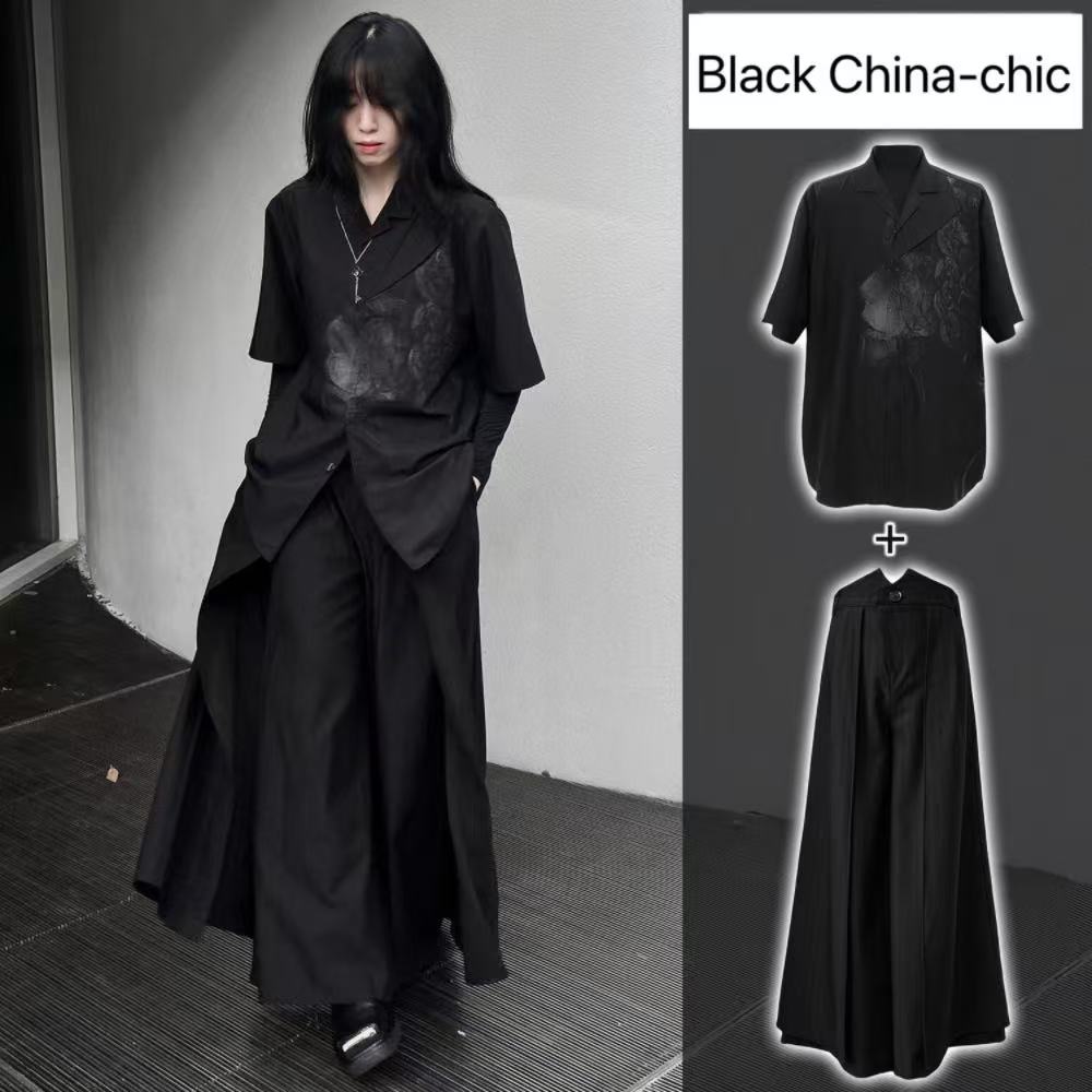 Cool Black New Chinese Style C - Street Fashion In Chinese ulasan dan harga