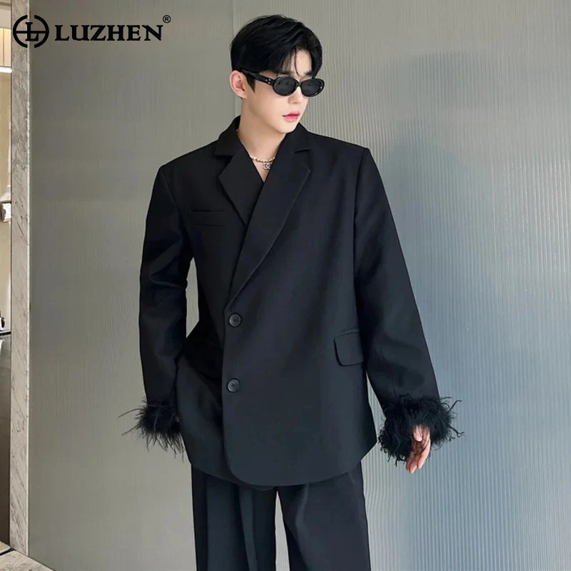 LUZHEN Men's Fashion Coat Feat - Street Fashion Reviews ulasan dan harga
