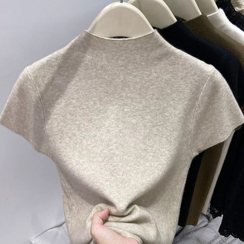 Fashion Basic Half High Neck K - Korean Street Fashion Female ulasan dan harga