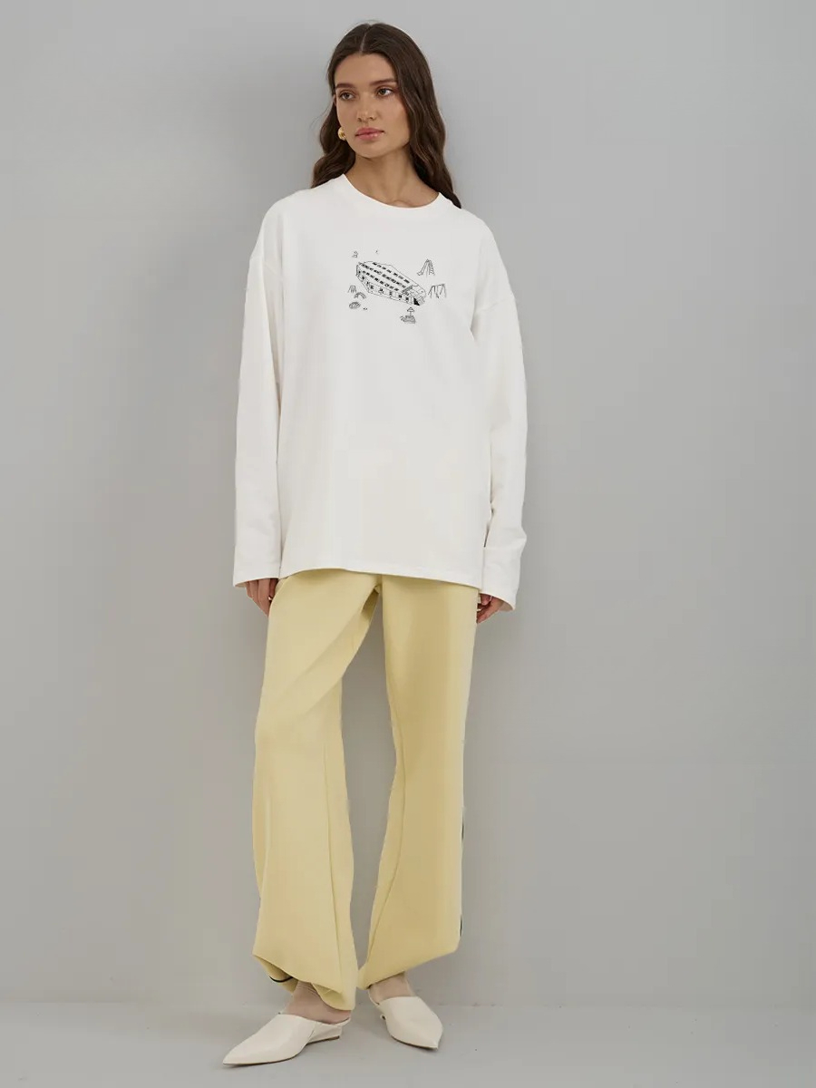Autumn 100% Cotton Minimalist  - Longline Tee Oversized ulasan dan harga