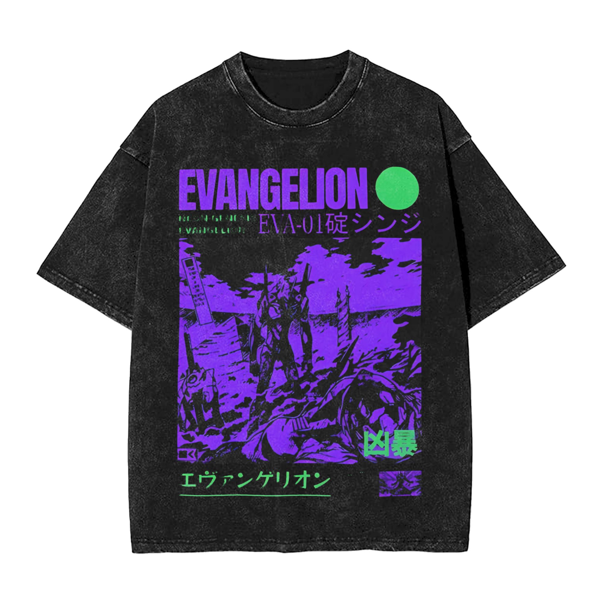 EVA Unit-01 Vintage Washed T-S - Street Fashion Magazine ulasan dan harga