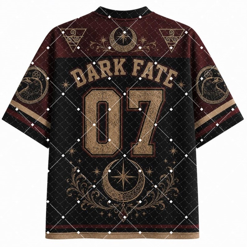 Dark Fate Witch Raven Print V‑ - Street Fashion Hip Hop ulasan dan harga