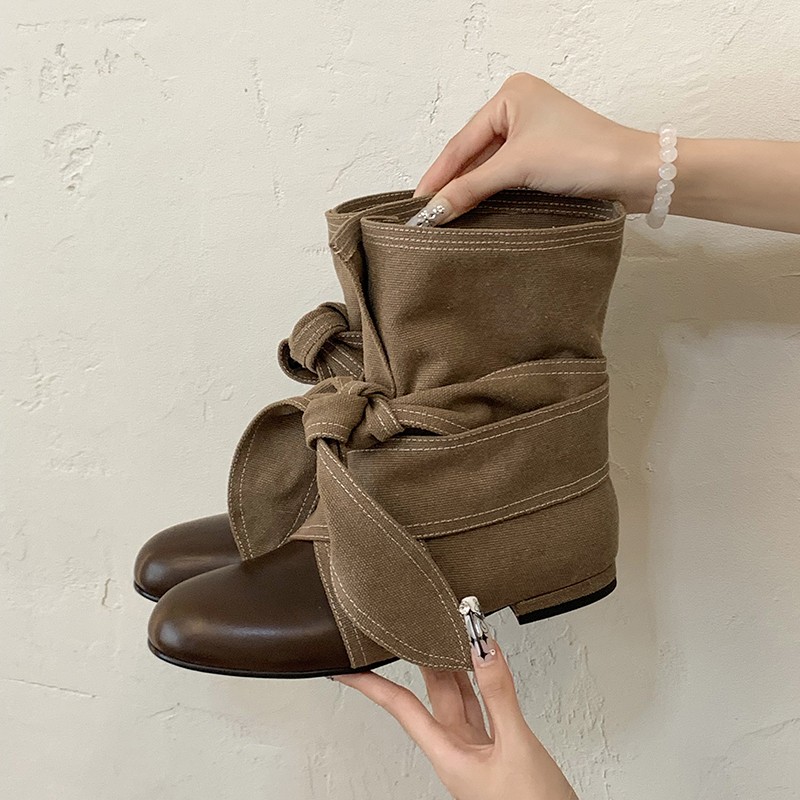 Autumn Bow Knot Women Short Bo - Street Fashion Rome ulasan dan harga