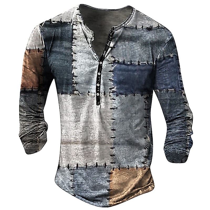 Vintage Men's T-shirt Graphic  - Longline Tee Oversized ulasan dan harga