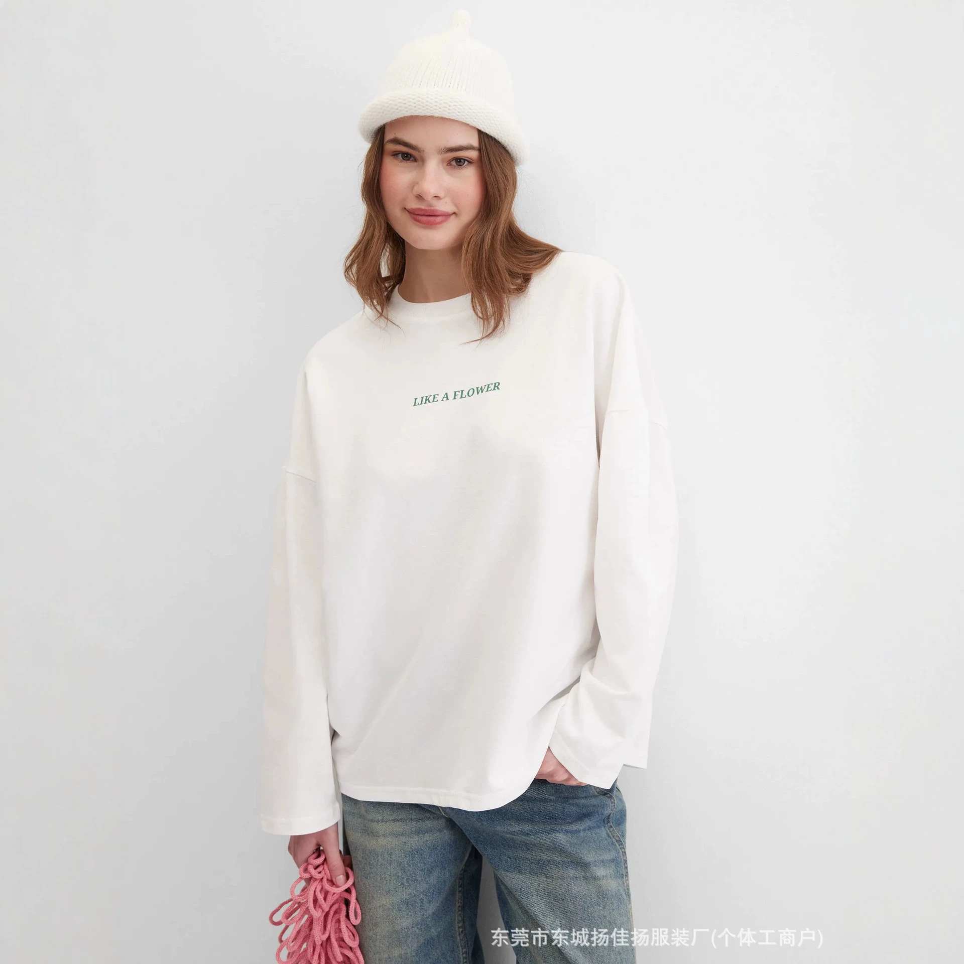 Sweet Preppy Campus Minimal Li - Longline Tee Oversized ulasan dan harga