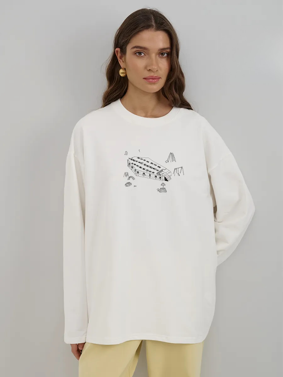 Autumn 100% Cotton Women Long  - Longline Tee Oversized ulasan dan harga