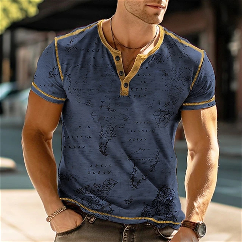 Men's Henry Shirts Funny 3D Pr - Street Fashion Clothes ulasan dan harga