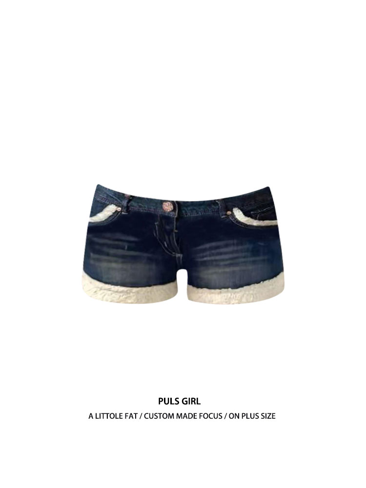Low Waist Bootcut Denim Shorts - Street Fashion Girl ulasan dan harga