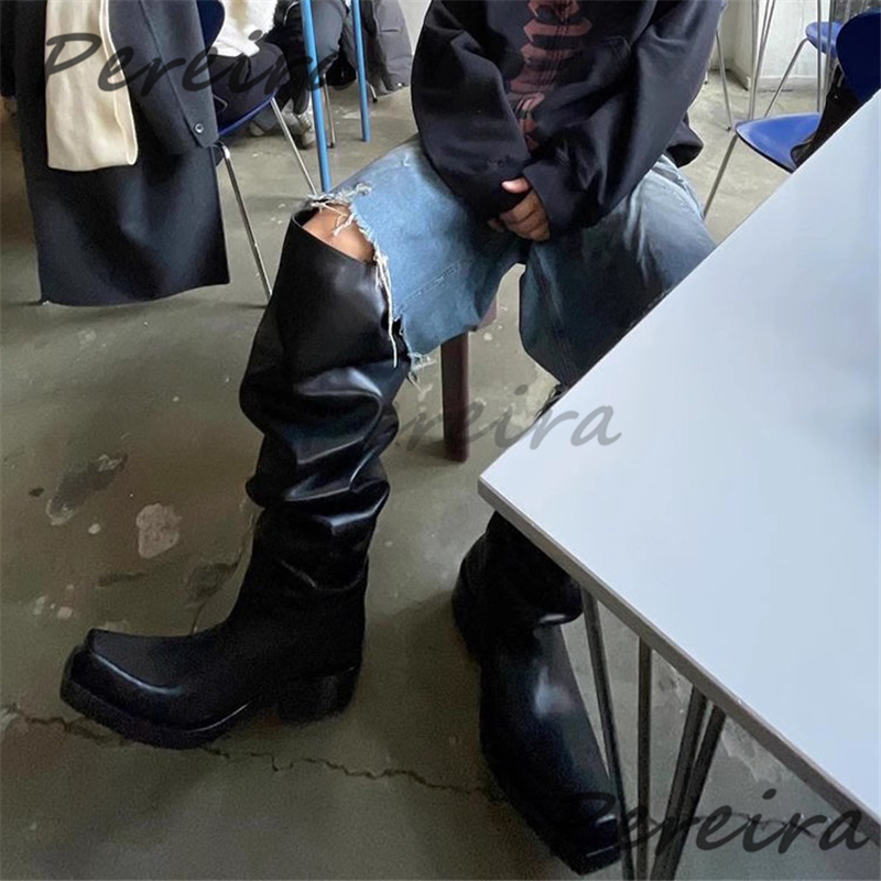 Thick Soled Over The Knee Boot - Street Fashion Rome ulasan dan harga