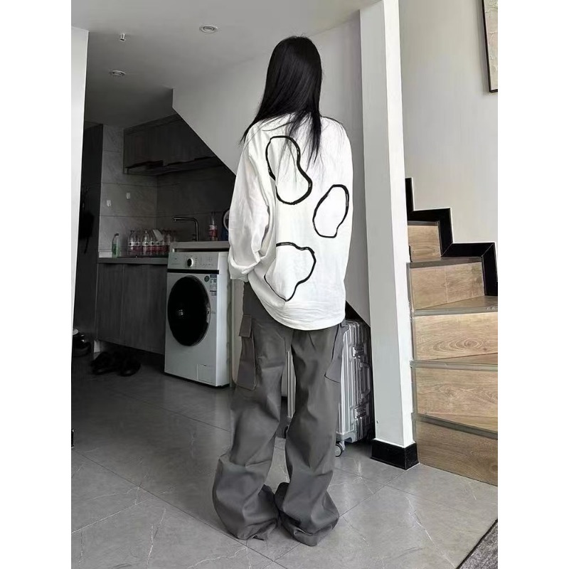 Women Oversized Crew Neck Abst - Longline Tee Oversized ulasan dan harga