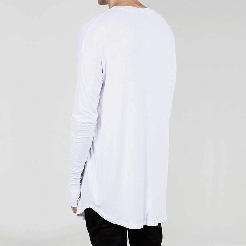 Men Longline Thumb Hole Long S - Longline Tee Oversized ulasan dan harga