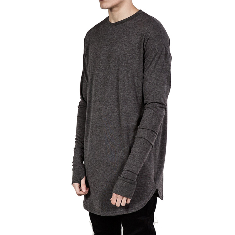 Men Longline Thumb Hole Long S - Longline Tee Oversized ulasan dan harga